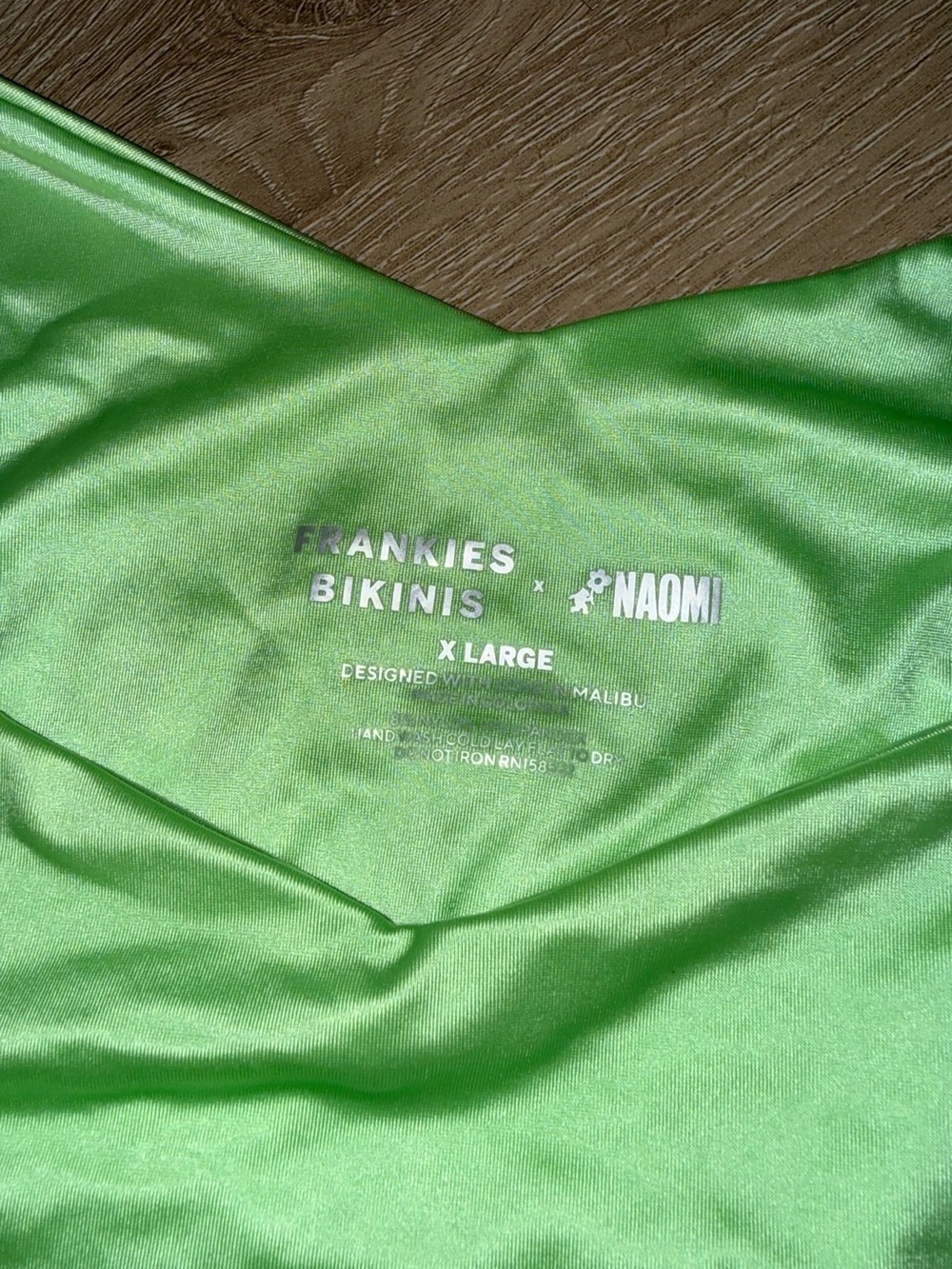 Frankie's Bikinis Neon Green Swim Top